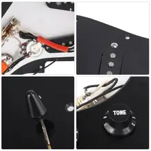Гитара высокого качества черный 7 полос управления загружен Pickguard пикапы набор аксессуаров для электрогитары Лучший подарок для друга