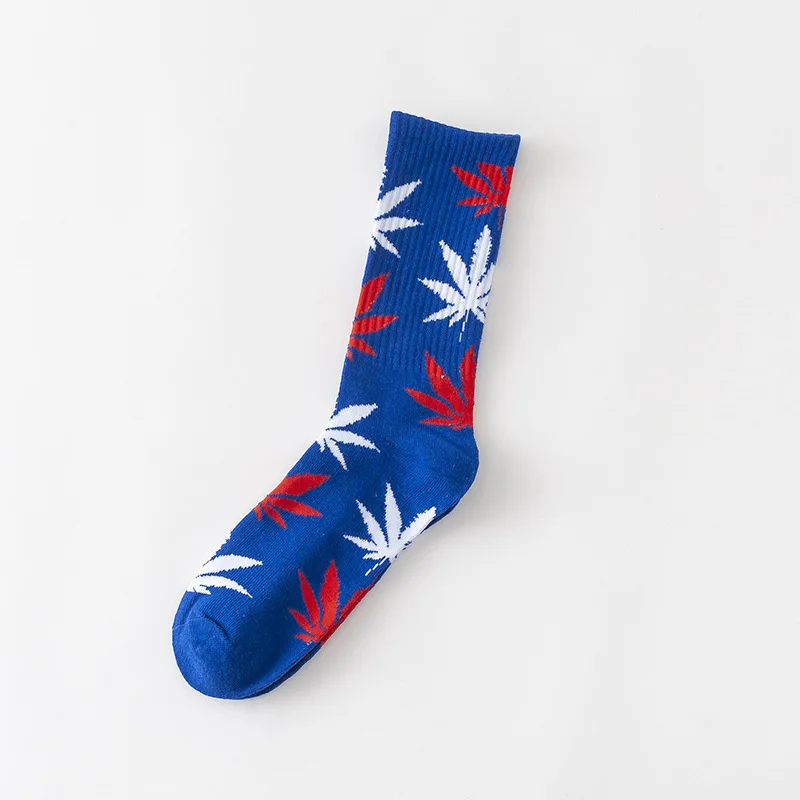 1 pair Men's Fashion Business Weed Hemp Cotton Socks Street Fashion Skateboard Couple Girls Harajuku Trend Socks Give Men a Gift - Цвет: lancai