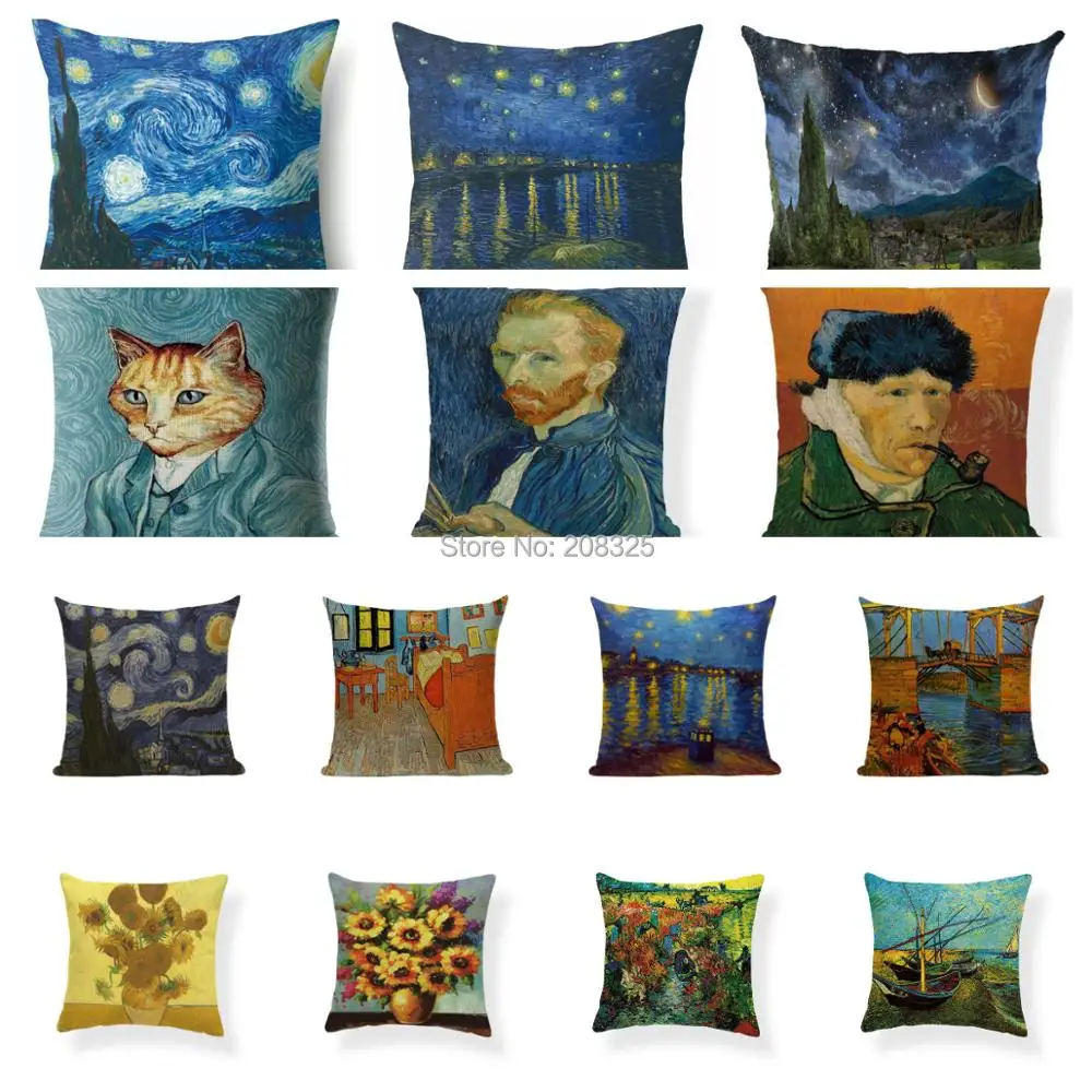 Van Gogh pillow case