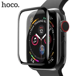 HOCO 3D изогнутое Закаленное стекло пленка для Apple Watch 4 9 H Полное покрытие экрана Защитное стекло для Apple Watch Series 4 40 мм 44 мм