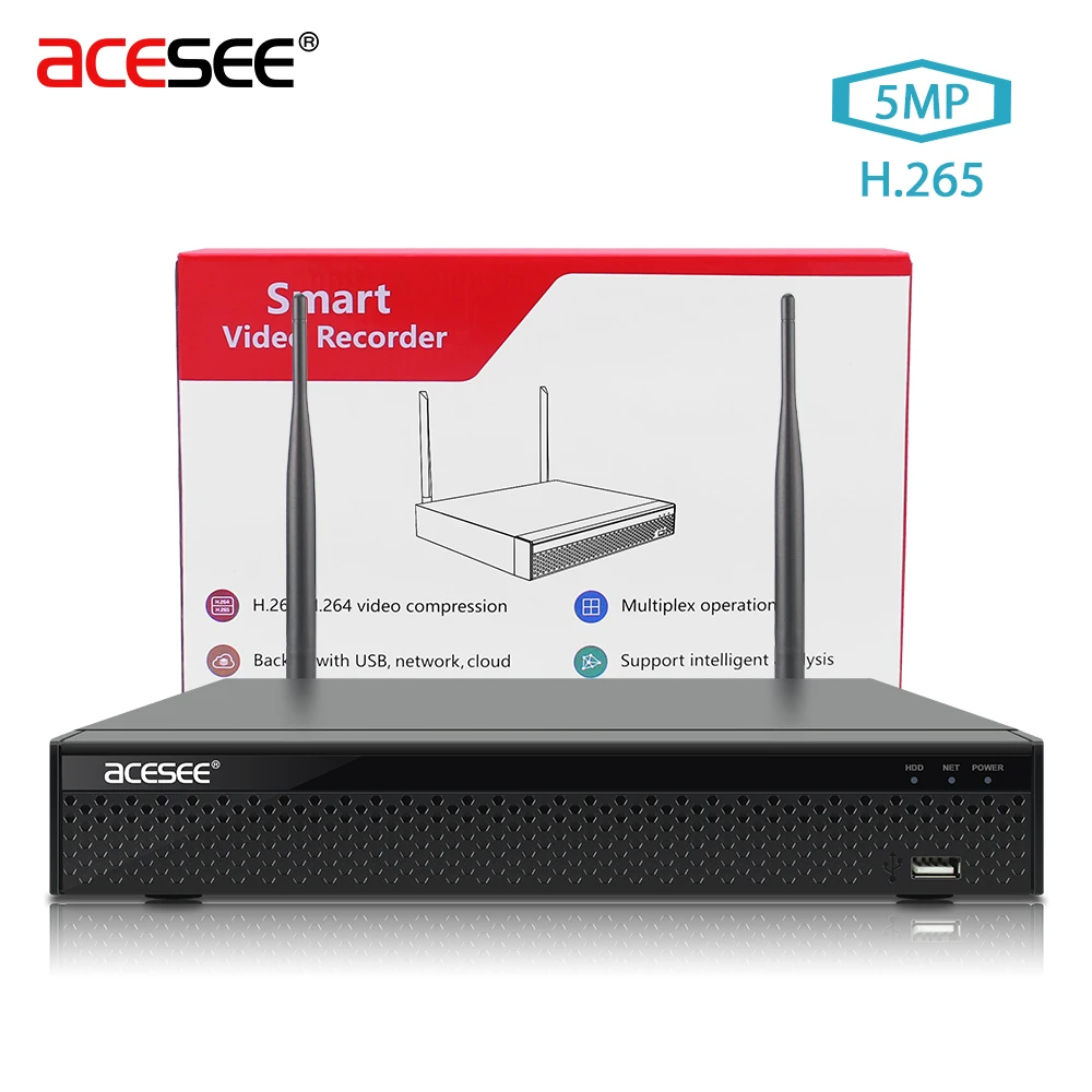 Acesee 9CH HI3536D IP WI-FI NVR домашней безопасности Камера Системы Беспроводной