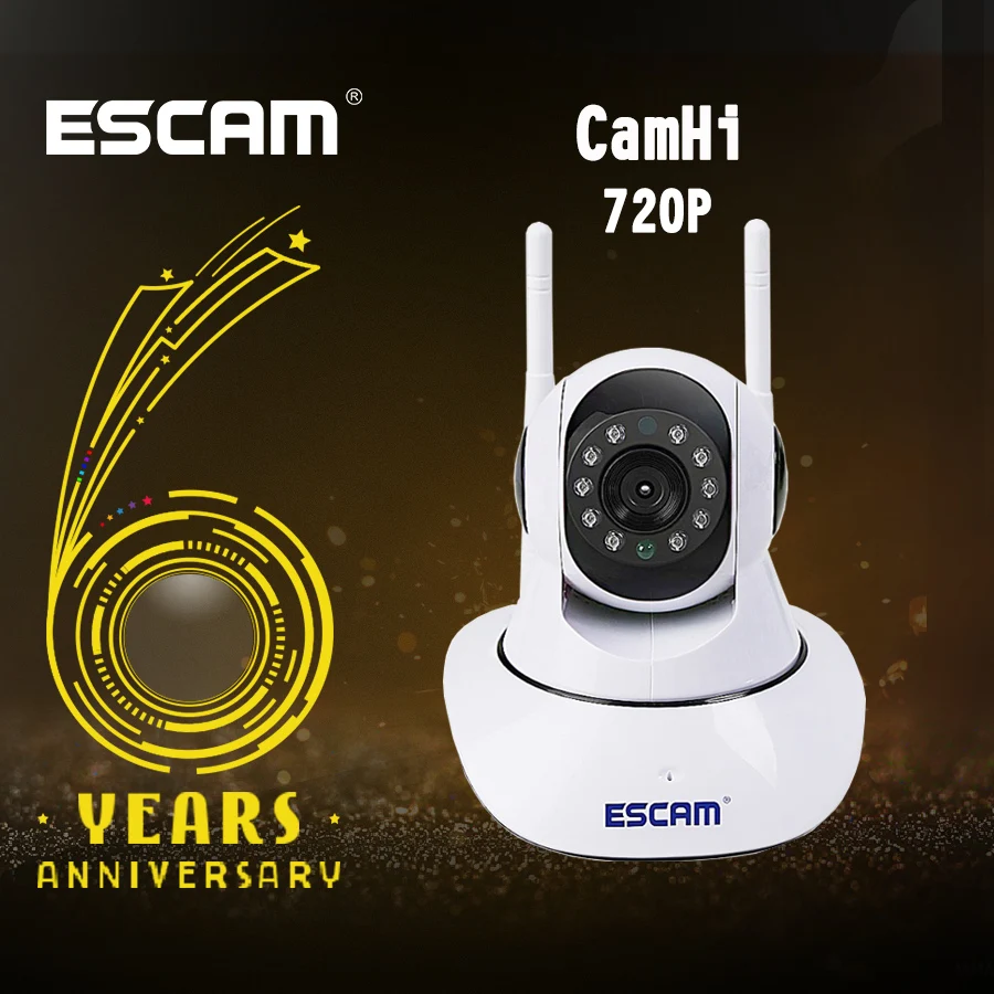 Miglior ESCAM G02 720 p Dual Antenna Casa Camera Pan Tilt WiFi IP di IR di Sostegno Della Macchina Fotografica ONVIF Video Monitor di protezione IP macchina fotografica