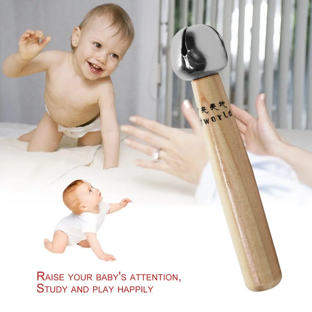 RG11-1A, одиночный деревянный ручной колокольчик, музыкальный инструмент, образовательные детские игрушки, детские Обучающие инструменты для подарка