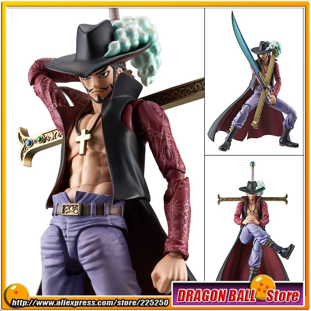 Japanese Anime ONE PIECE Original MegaHouse (MH) Variable Action Heroes Complete Action Figure - Dracule Mihawk japan anime one piece original banpresto creator x creator pvc collection figure dracule mihawk