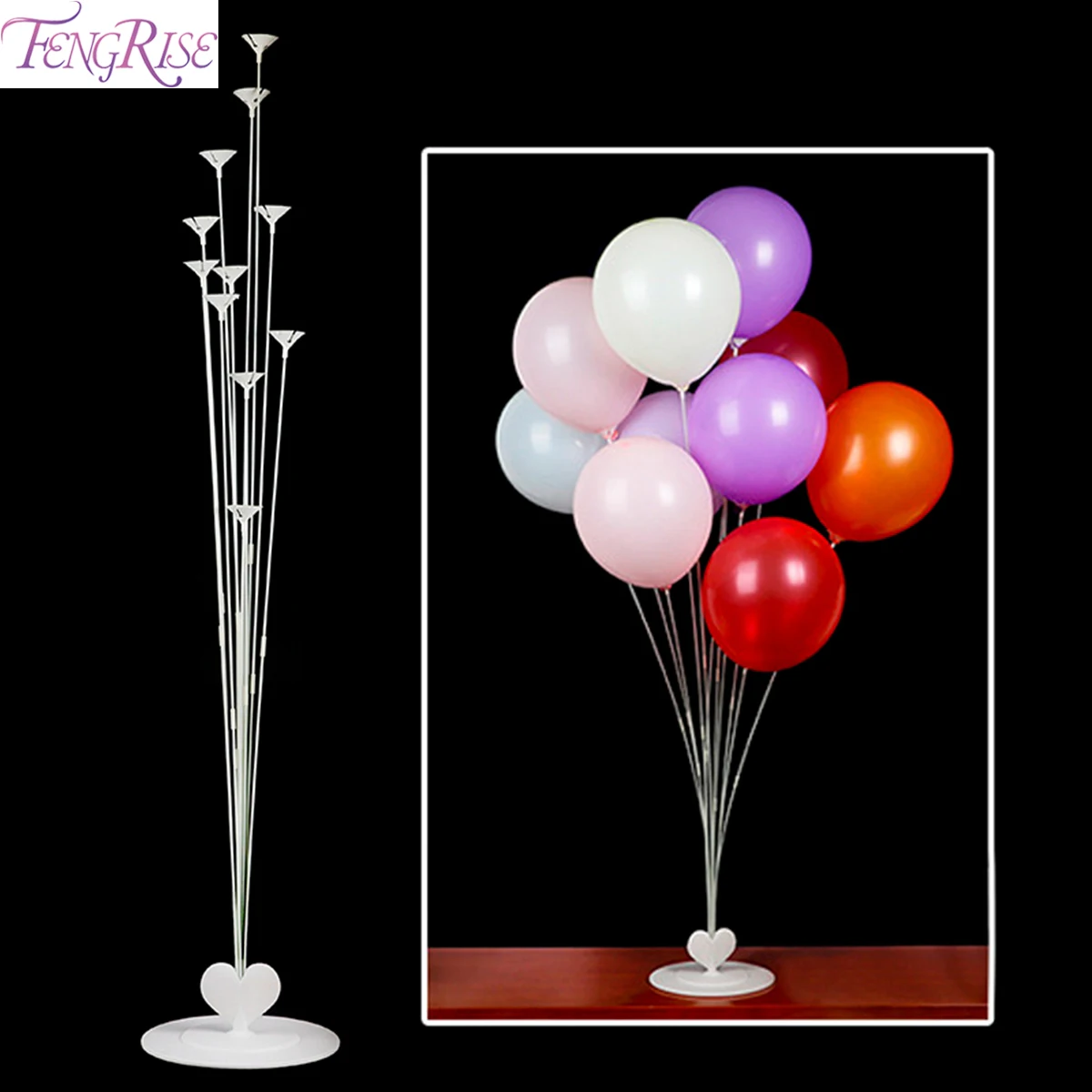 

FENGRISE Ballons Accessories Helium Balloon Base Stand metalic Balon Holder For Balloon Birthday Child Balonnen