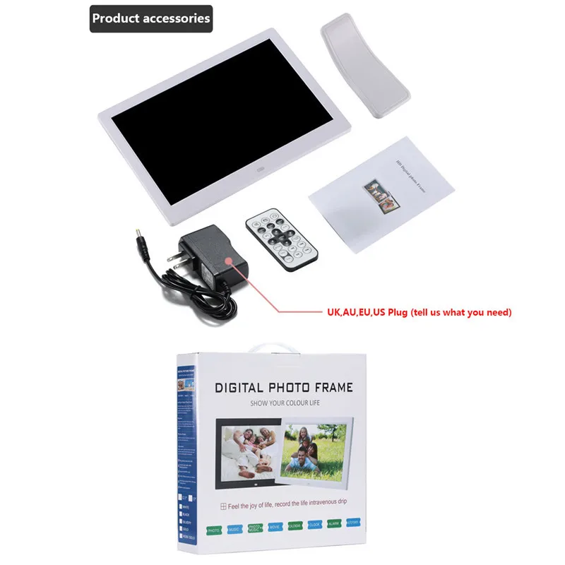Tycipy 12 &quotЦифровая фоторамка электронный SJD 1203 LED экран с пультом дистанционного