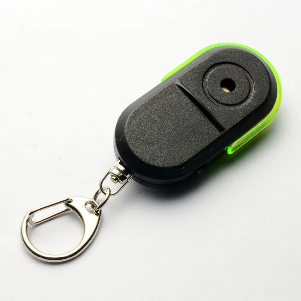 Портативный Анти-потерянный брелок для поиска ключей беспроводной со Звуком Свистка светодиодный световой локатор брелок для ключей с