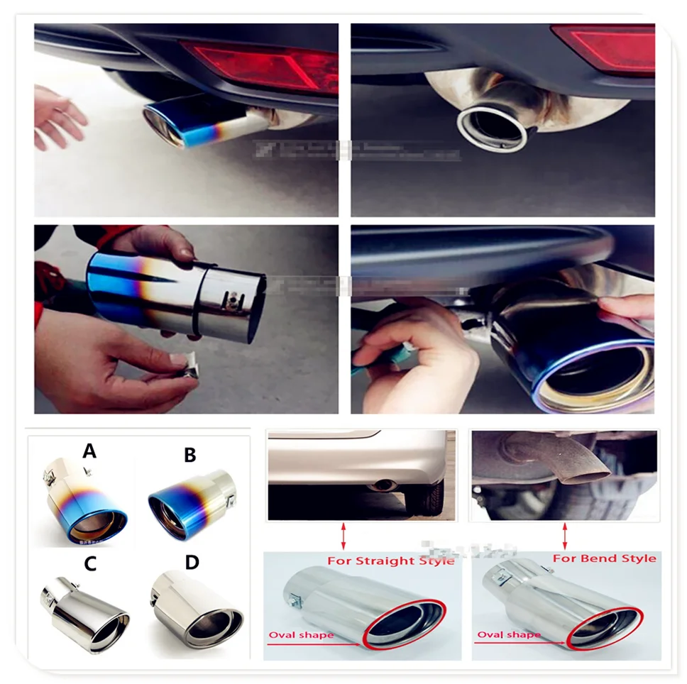 

Stainless Steel Car Exhaust Muffler Tip pipe cover Tail For Lexus IS350 GS430 RX400h RX330 IS250 ES330 LF-A IS-F LF-Xh UX RC ES