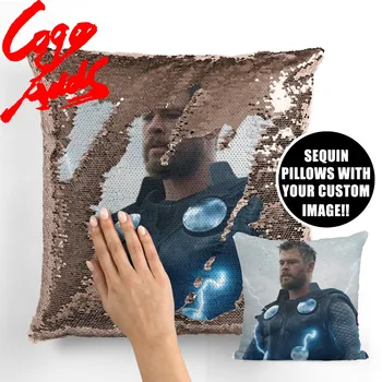 

Thor cheap throw pillow covers decorative pillow cover 40*40 sequin magic pillow