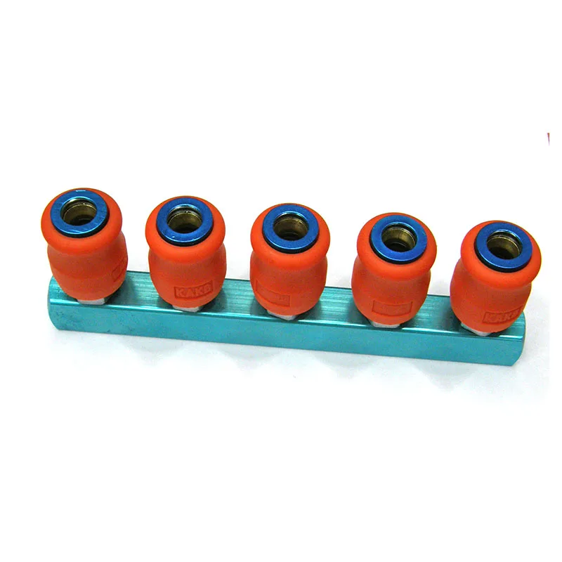 

1Pcs yellow Nylon material Five joint/multi-way Pneumatic connector/PU union joint/self locking/tee joint/ Motor repair tools/