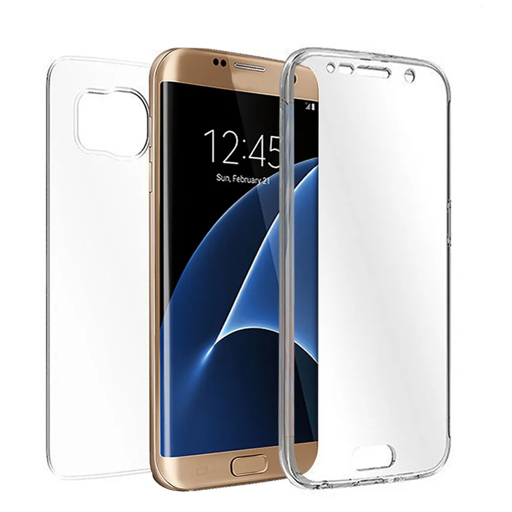 

For Samsung Galaxy S7 Edge Case TPU Crystal Clear Cover Full Body cover Anti-fall and scratch Pink phone cases#P4
