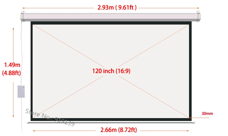 120 Inch 16 to 9 motorized screen pic 27