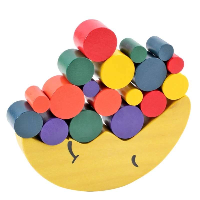 Montessori Wooden Balancing Toy Wooden Building Blocks Kits Multicolor