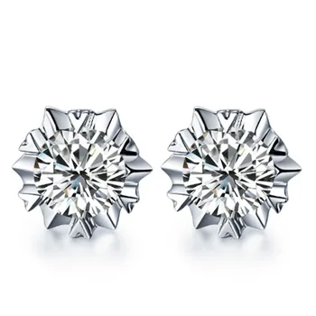 

XIYANIKE 925 Sterling Silver AAA CZ Zircon Snowflake Silver Earring For Women Earrings Sterling-silver-jewelry Brincos VES6294