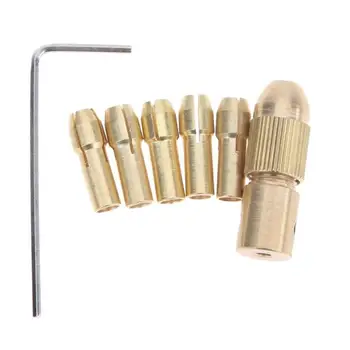 

Keyless Mini Drill Chucks Adapter Micro Drill Collets Clamp Socket Drill Set Power Tools Dremel Accessories 0.5/1.0/1.5/2.5/3mm