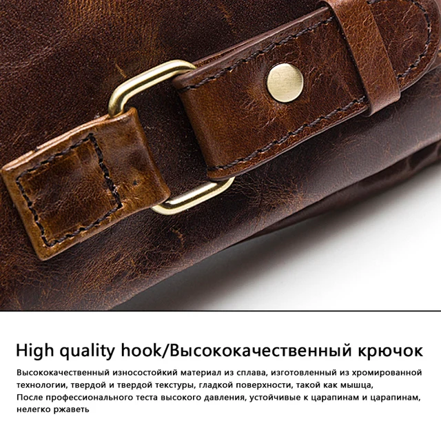 WESTAL Genuine Leather Waist Packs Men Waist Bags Fanny Pack Belt Bag Phone Bags Travel Waist Pack Male Small Waist Bag Leather 3