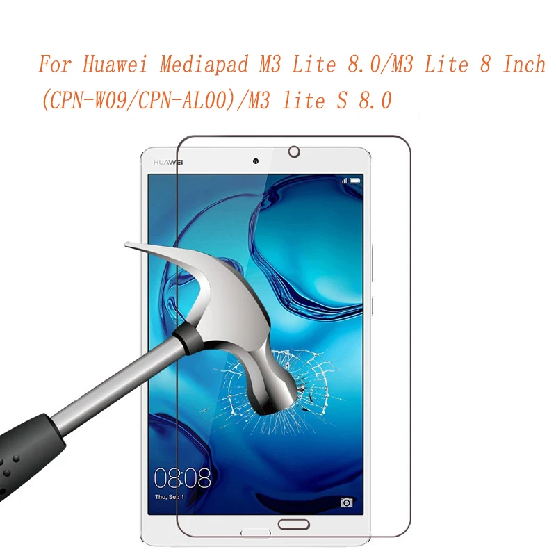 

9H Hardness Tempered Glass For Huawei MediaPad M3 Lite 8.0 Screen Protector Tablet Protective Film For M3 lite S 8.0 Glass Guard