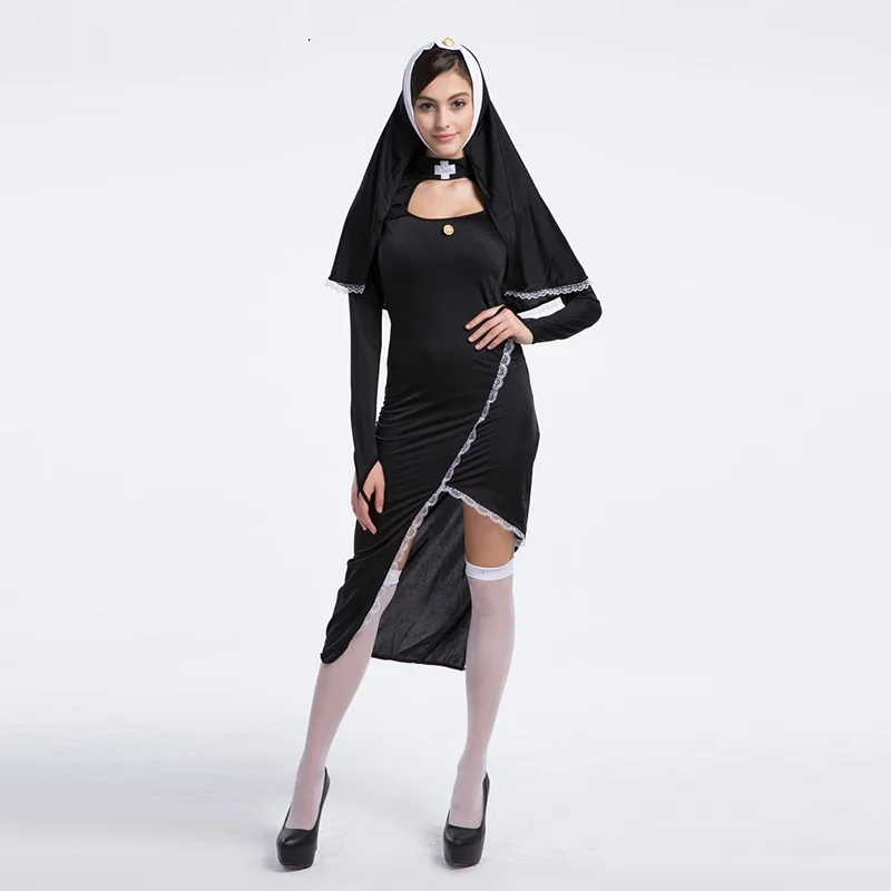 костюм монахини на хэллоуин. костюм монахини. ряса католической монахини. костюм монашки для хэллоуина. одеяние монашки.