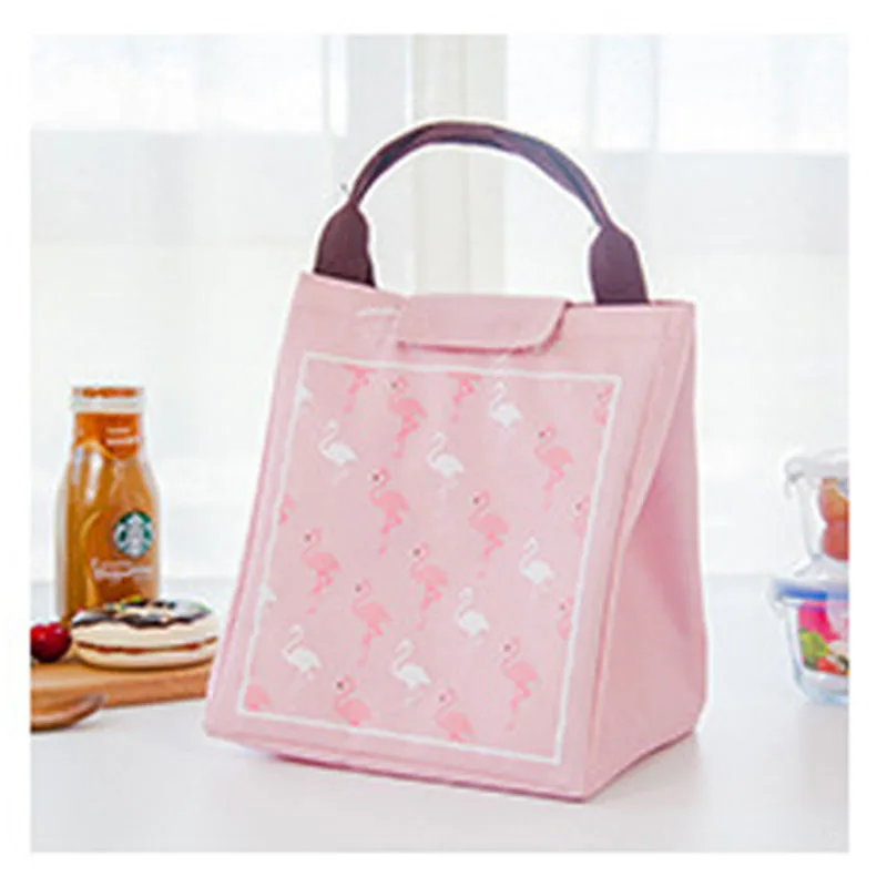 Flamingo Tote Picnic Bags Lunch Box Waterproof Thermal Insulation Storage Box Men Women Kid Outdoor Camping Beach Picnic Basket (9)