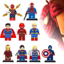 

Spider-Man Marvel Super Heroes Set Batman Captain America Building Blocks Compatible with LegoINGly kids Toys Brick Figures