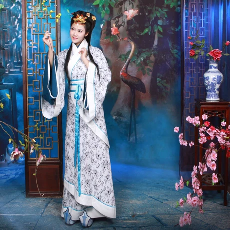 Hanfu женское китайское платье Китайский древний костюм традиционное Hanfu женское платье костюм сказочной принцессы