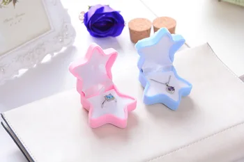 

2018 fedex fast free shipping velet jewelry packaging display box starfish ring Stud Earrings Necklace box blue and pink 200PCS