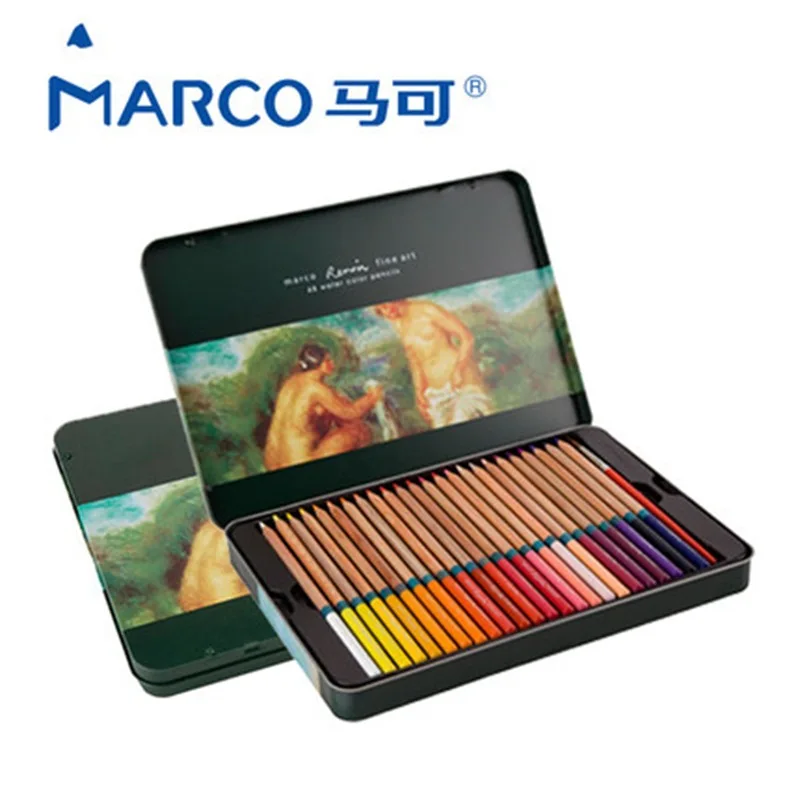 

Marco Renoir fine art Water Colored Pencils Drawing Sketches lapis de cor Painting pencil/Colored Pencil Tin Box /48/36/72 Color