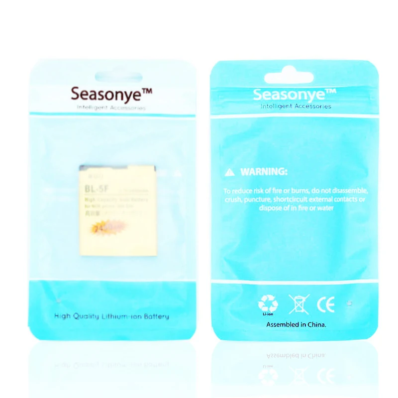 Seasonye 2450 мАч BL-5F / BL5F BL 5F Золото Замена Батарея для Nokia N95 N93 N93i E65 N96 N98 6210 6290 6210S 6210N 6710N |