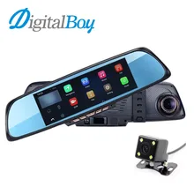 Digitalboy 6.86″ Car Mirror Dvr Android GPS Navigation Rearview Mirror Video Recorder Dual Lens Parking Rear Camera Wifi DashCam