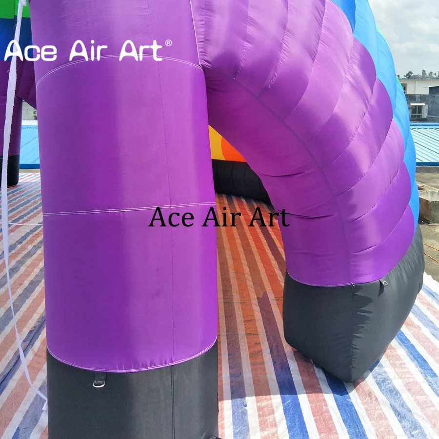  New design beautiful rainbow tentinflatable half dome marquee for promotion