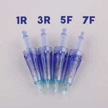 10 pçs tatuagem micro cartucho agulhas para dr. caneta maquiagem permanente dicas de agulha para sobrancelha lábio 1r/3r/5f/7f baioneta montagem