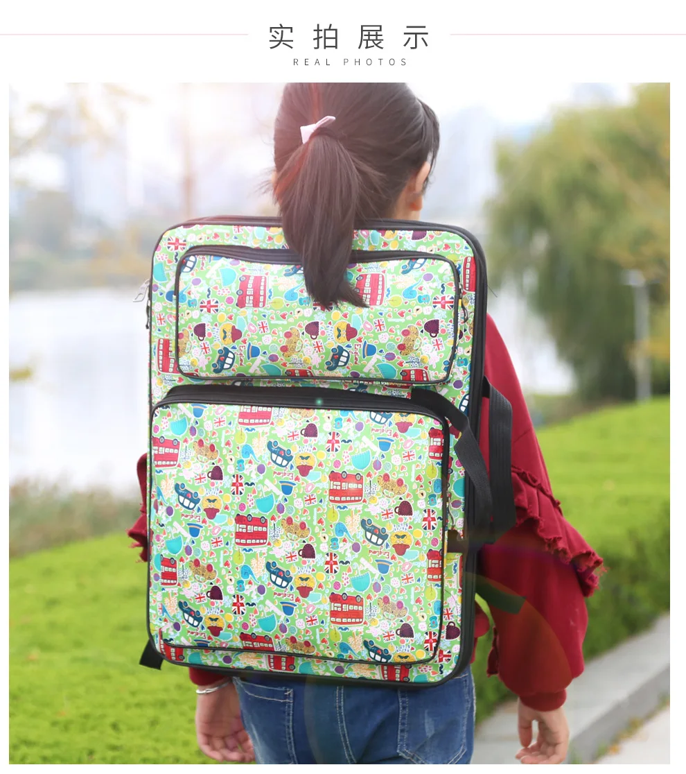 8K Children Cartoon Portable Painting Bag Backpack A3 Waterproof Sketchpad bag Sketching Tools Painting Art Supplies For Aartist (8)
