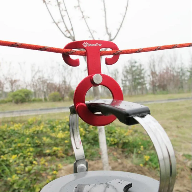 5pcs Camping Tent Rope Buckle Aluminum Tent Buckle Quick Hang Camping