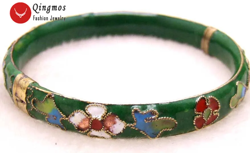 Qingmos оптовая продажа 5 различных цветов эмалированные браслеты Cloisonne для женщин