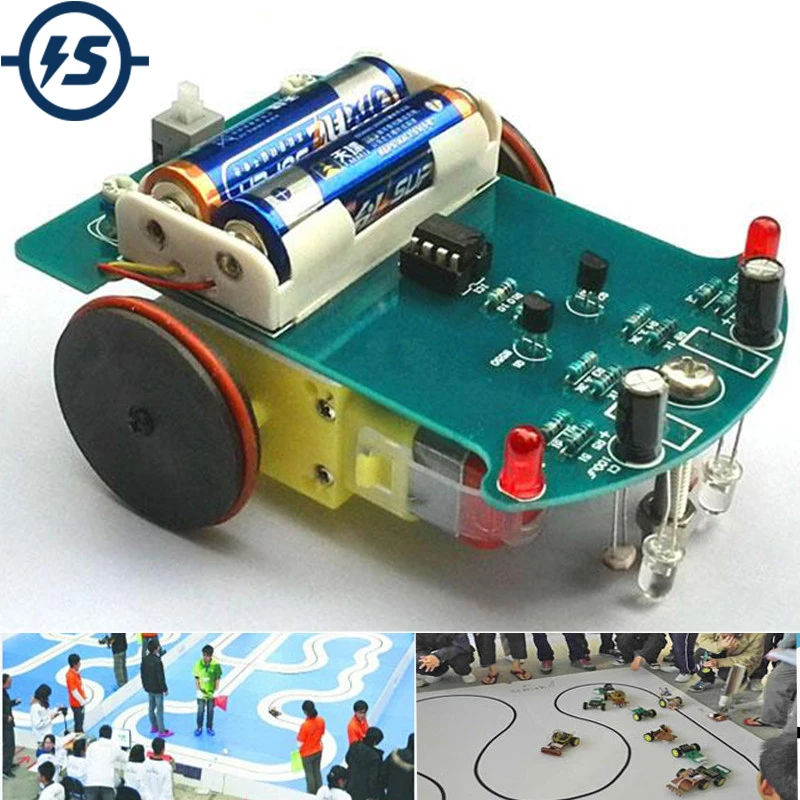 

100pcs/lot D2-1 DIY Kit Intelligent Tracking Line Smart Car Kit TT Motor Electronic Smart Patrol Automobile Parts Electronic