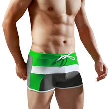 Летний купальник, мужские Регулируемые Шорты-боксеры, мужская спортивная одежда, короткие штаны, плавки для пляжа, серфинга, сшитые с принтом