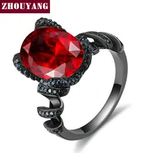 Luxury Big Oval Crystal Black Gold Color / Silver Color Fashion Jewelry Ring For Women Wholesale Top Quality DD025 DD028 DD029