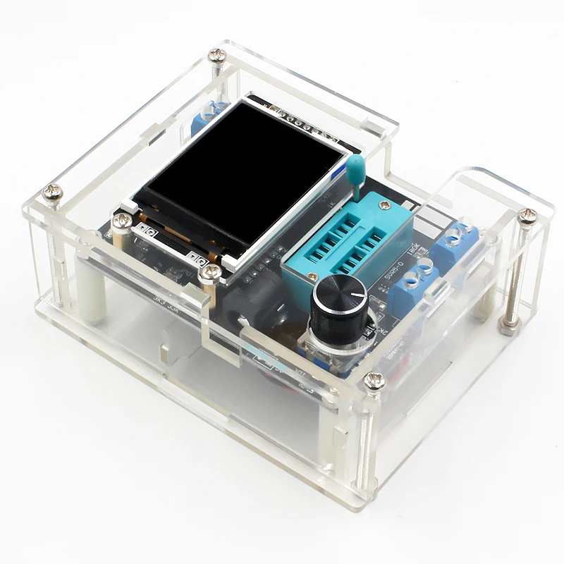 Buy GM328 Multi use Transistor Tester DIY Kit Diode Capacitance Voltage Meter PWM Square Wave Signal Generator +DIY Acrylic Case