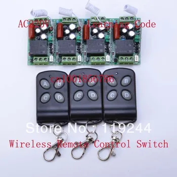 

315Mhz/433Mhz 4 Receivers+3 Transmitter RF 220V 1CH Wireless Remote Control Power Switch System For LED Light Lamp