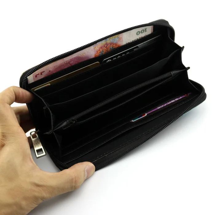 Цветной длинный стильный полиуретановый кошелек с принтом аниме черного двореца Ciel& Sebastian