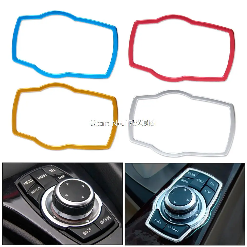 Car Multimedia Buttons Decor Frame Sticker For BMW 1 3 4 5 7 Series X1 X3 X4 X5 X6