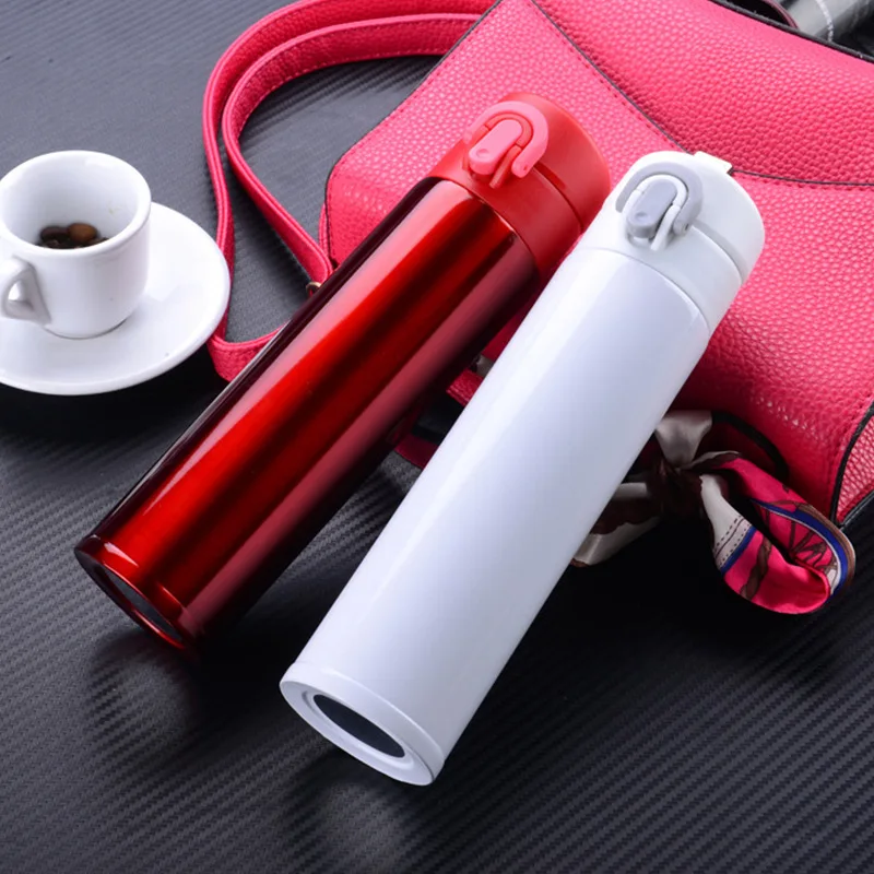 

Portable 500ml Vacuum Stainless Steel Thermos Bottle Flasks Children women men office car sprots outdoor gifts,keep cold & warm