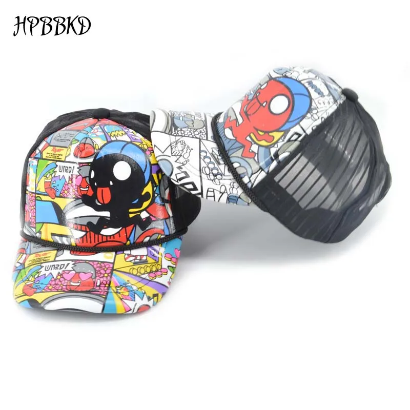 

HPBBKD New Fashion Baby Boy Girl Caps Summer Tide Style Kids Cartoon Baseball Hat Outdoor Baby Cotton Sport Hip-Hop Cap XH-039