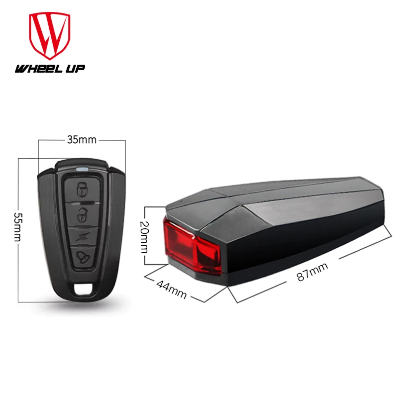 Flash Deal WHEEL UP Cycling Bike light Taillight Anti-theft LED Bicycle Rear Tail Light USB Intelligent Sensor Remote Control Alarm Lamp 3