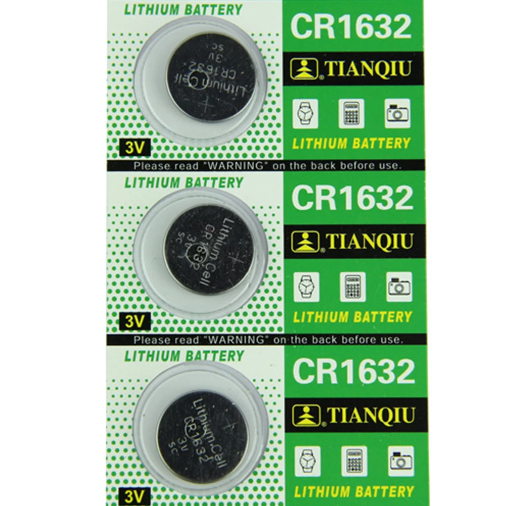 5 шт. CR1632 кнопочный элемент 3 в пульт дистанционного управления для автомобиля литиевая батарея батареи для монет кнопочные элементы