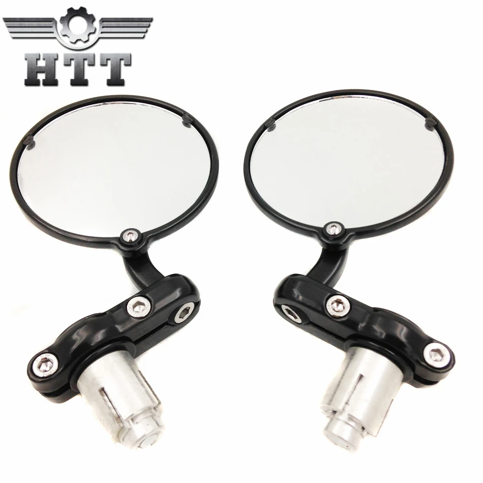 Aftermarket Мотоцикл parts7/8 дюймов Бар Конец Зеркала для Aprilia Vespa Kymco Piaagio AGUSTA KTM BMW черный