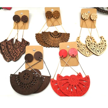 hotsale Drop Wooden Earrings can mixed 5 designs