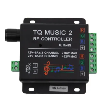 

LED colorful lights with music controller 12V RGB audio voice control RF wireless remote control music controller