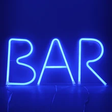 Lights Lighting Night Lights Neon Lamp 26 Letters Alphabet Blue Color Lighting For Birthday Wedding Party Bedroom Wall Hanging Decor