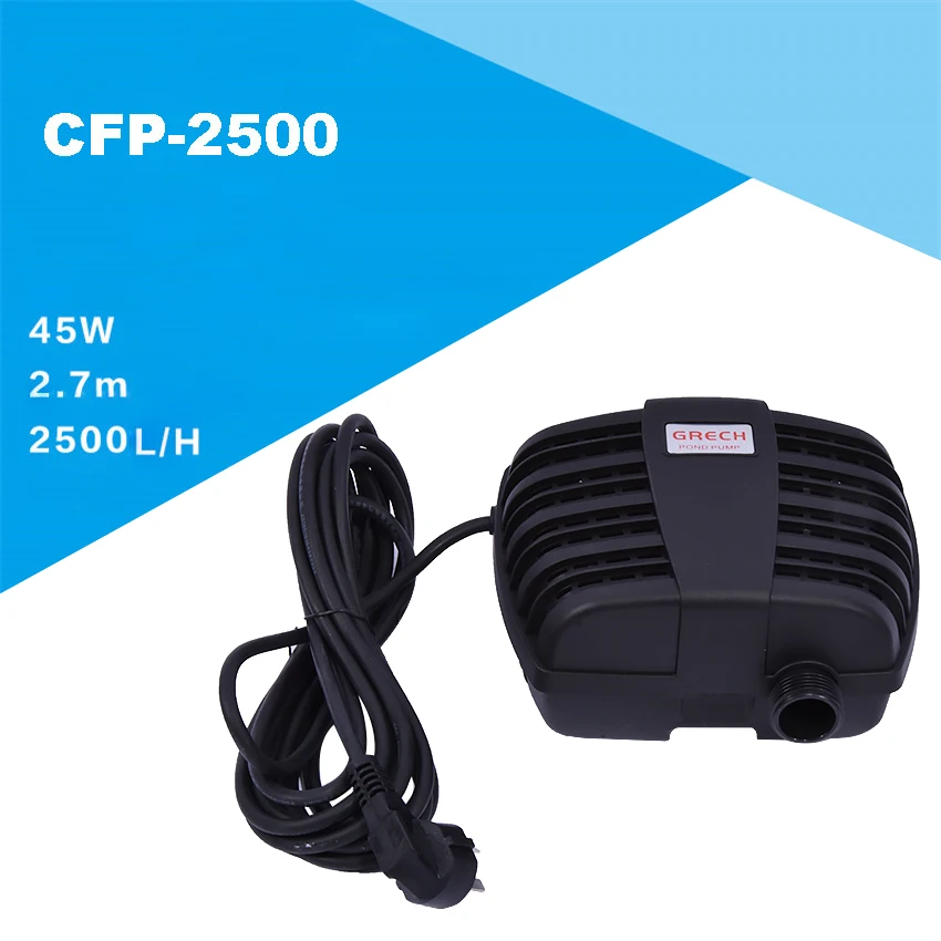 

2500L/H Garden Pond Pond Filter Pump Submersible Pump 45W Pond water pump CFP-2500 20MM/25MM Water outlet diameter